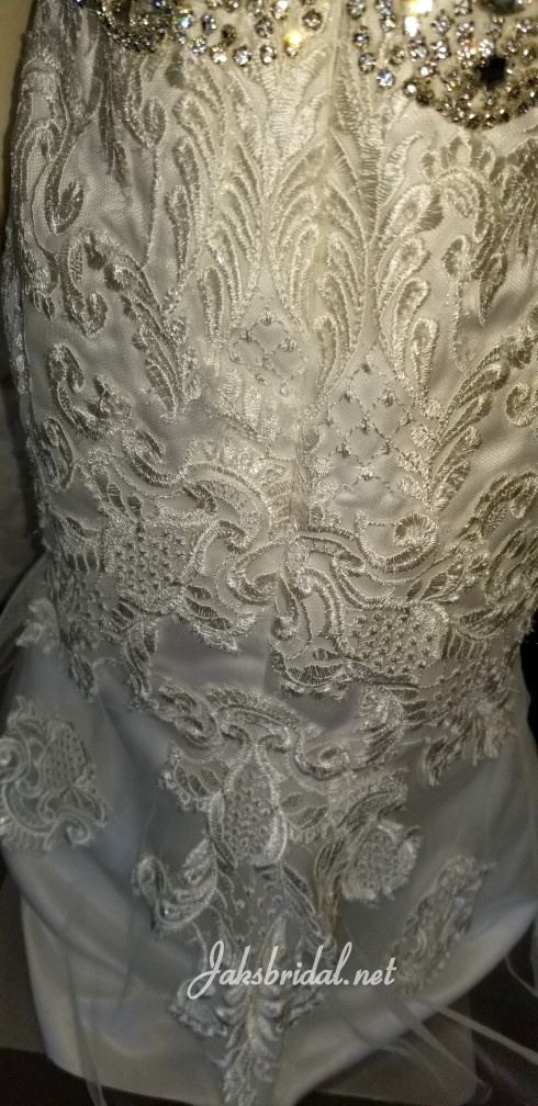 lace covered dress front 