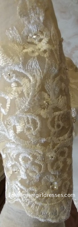 long sleeve lace flower girl dress