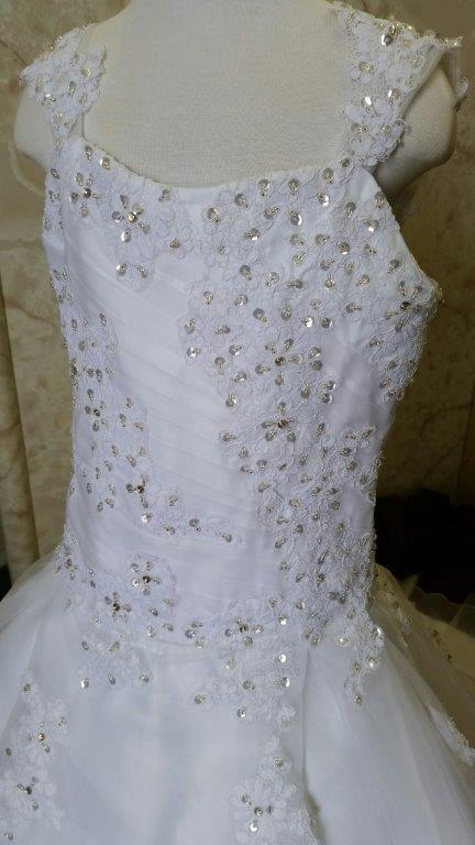 white miniature wedding dress