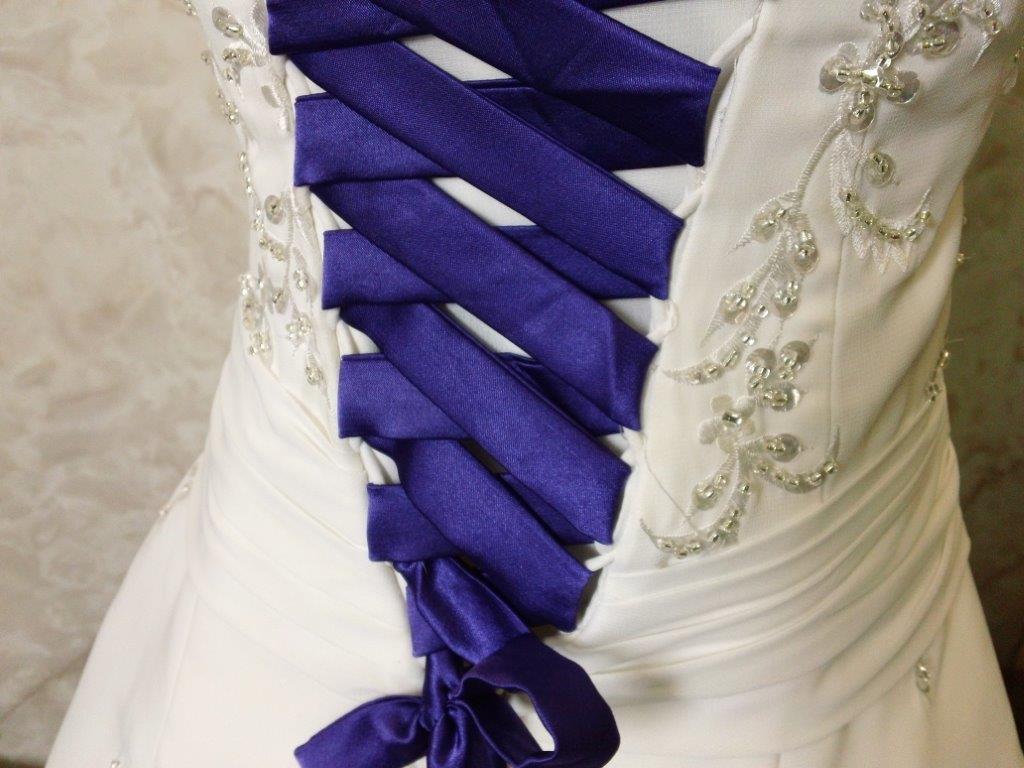 Regency Blue corset lace up straps