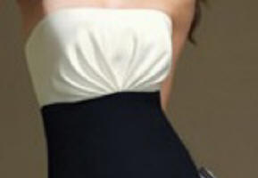 ruched bodice can be two tone