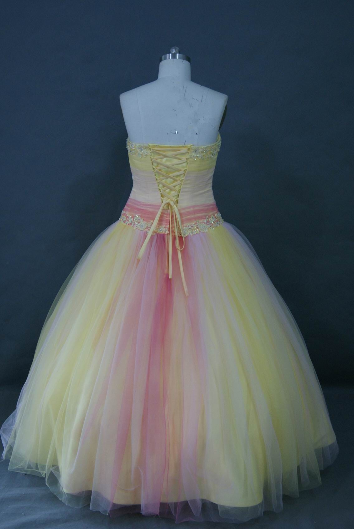 strapless prom gown