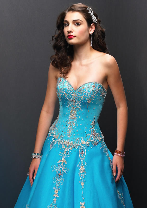 sparkly turquoise dresses for prom