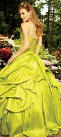 bright green prom dress