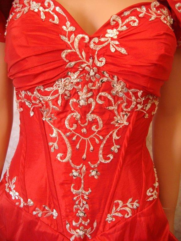 quinceanera dresses red and white