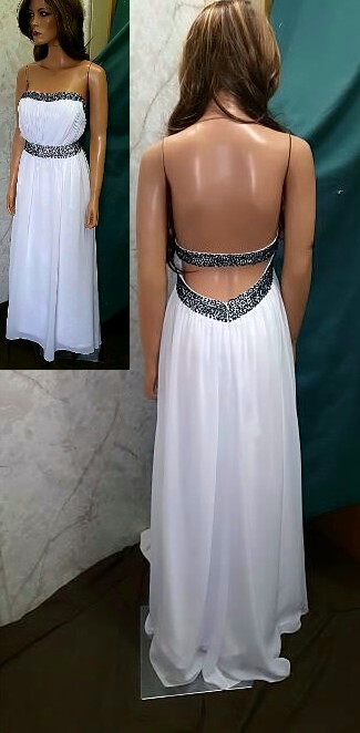 simple low back wedding dress