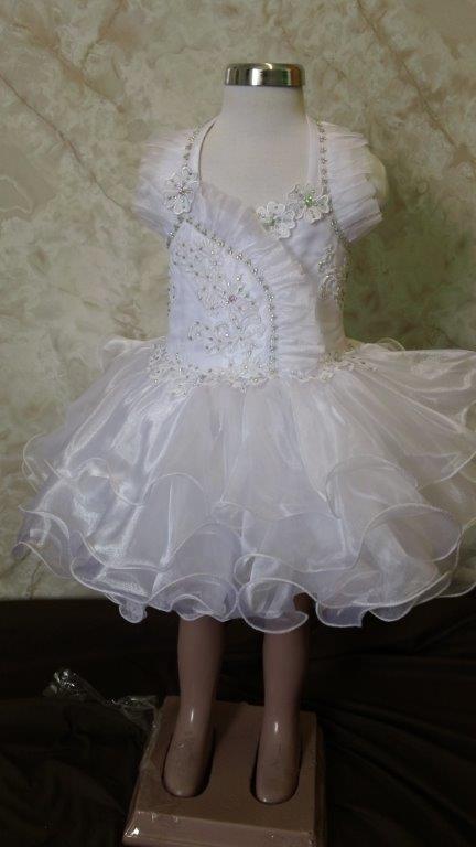 white toddler cupcake dress
