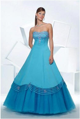 turquoise prom dress