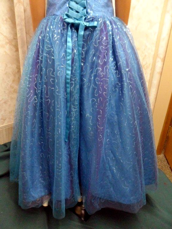 blue sequin dress