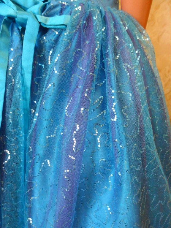 raspberry blue sequin dress