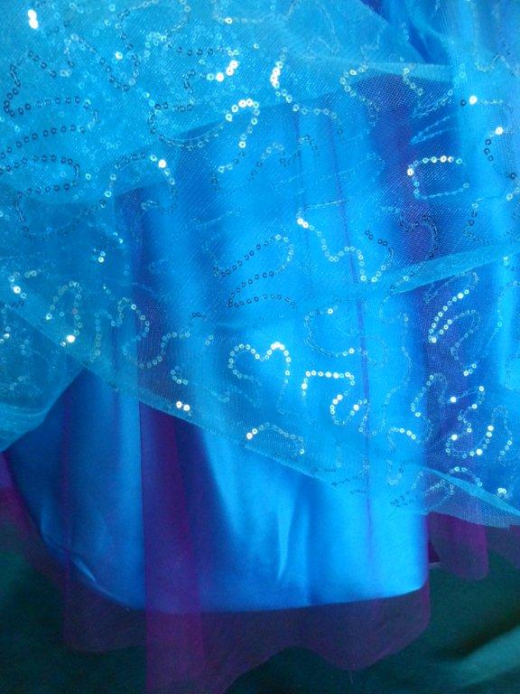 raspberry blue  sequin dress