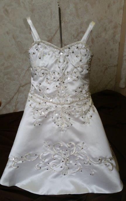 infant wedding gown to match the brides