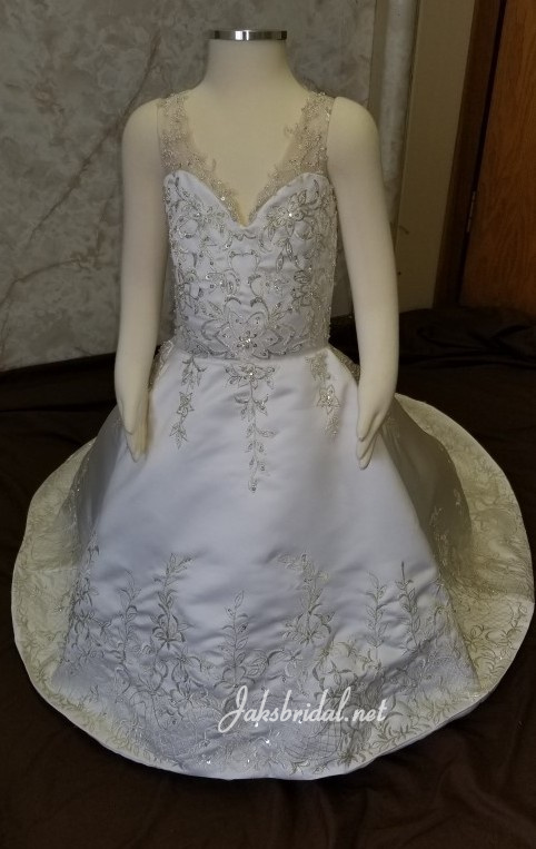 embroidered infant wedding dress