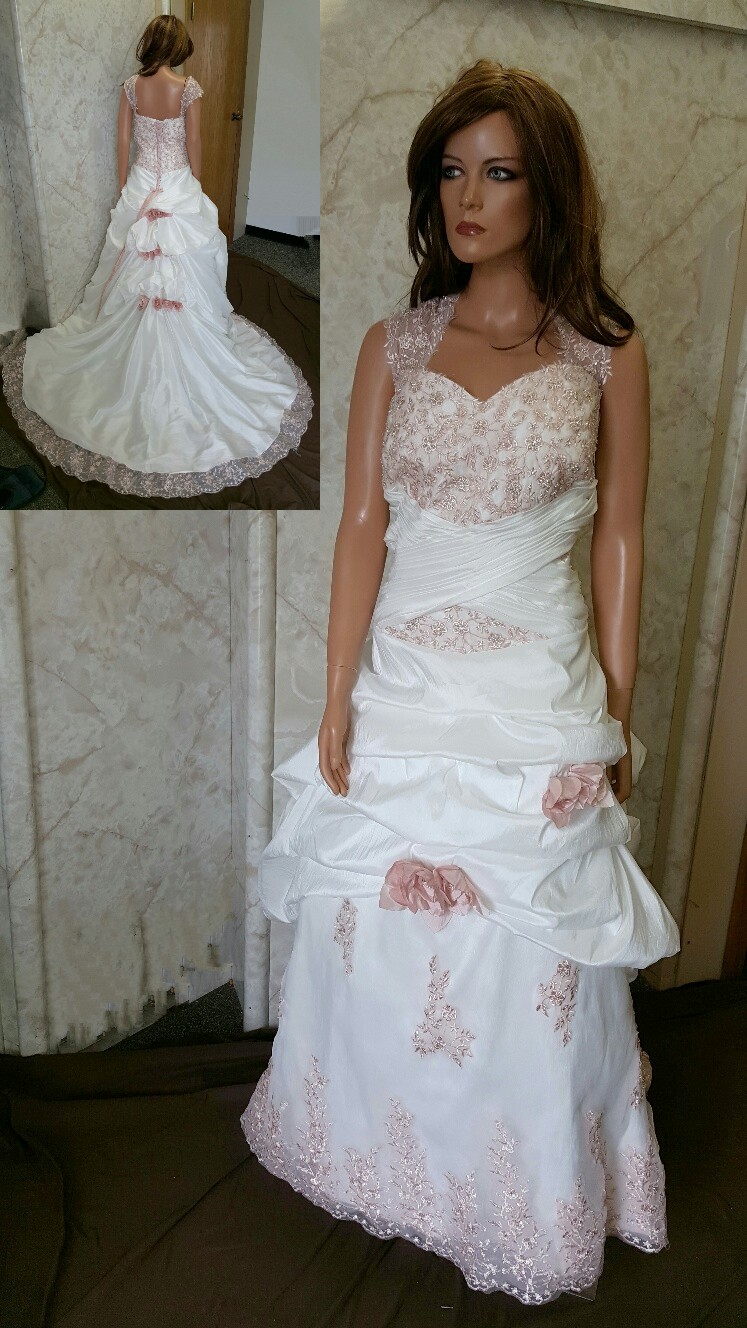 rose wedding gown