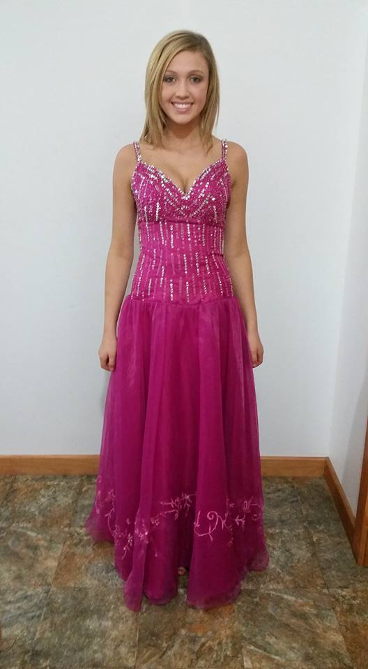 long sequin bust pink prom dresses with straps