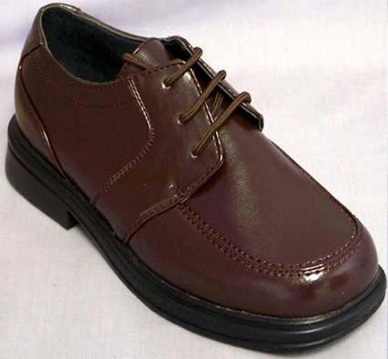Chocolate brown boys dress shoes