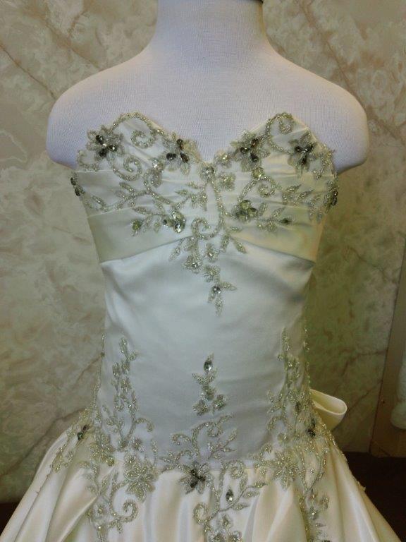 Beaded Embroidery mini wedding gown