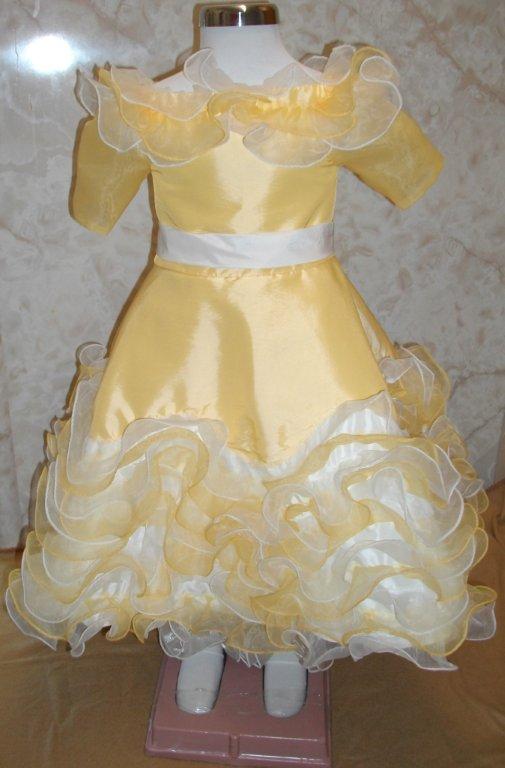 yellow pageant dress toddler