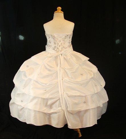 white pageant dress with bolero