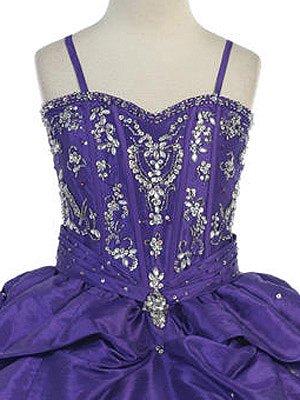 purple girls preteen pageant dress