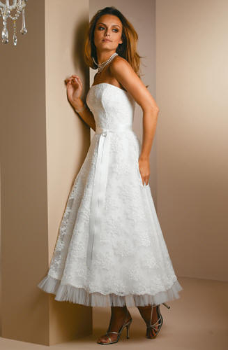 tea length wedding gown