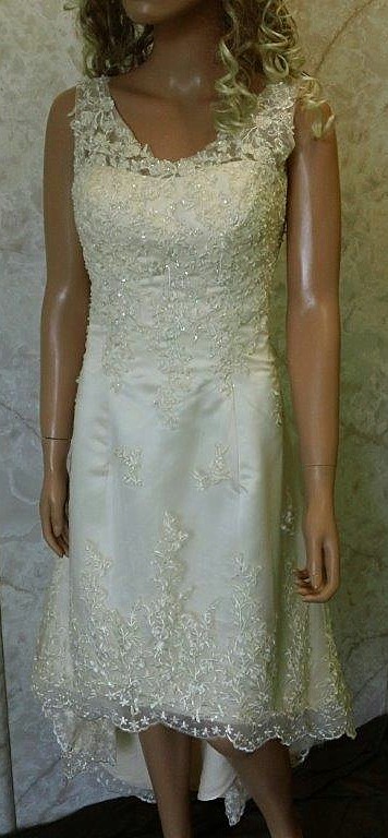 high low lace wedding dress