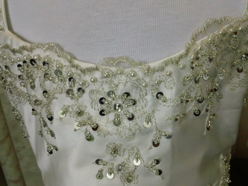 applique and beadied bodice