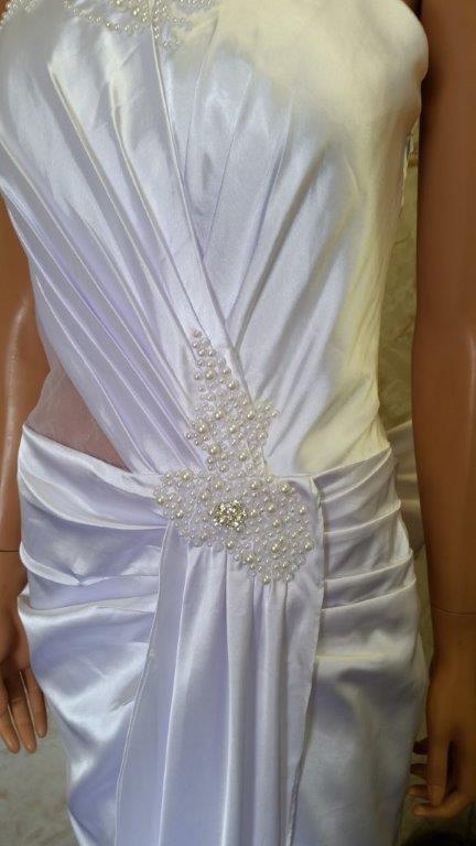 sheer beaded wedding gown