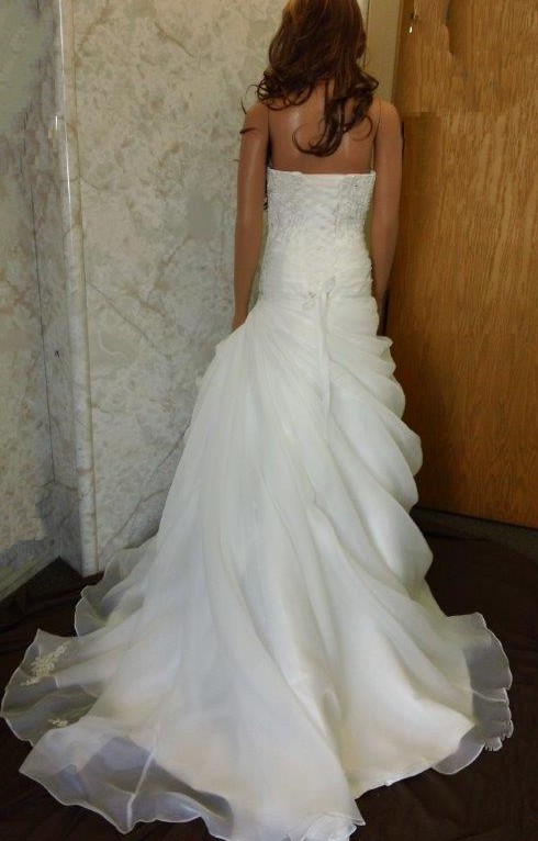 organza and lace wedding dress
