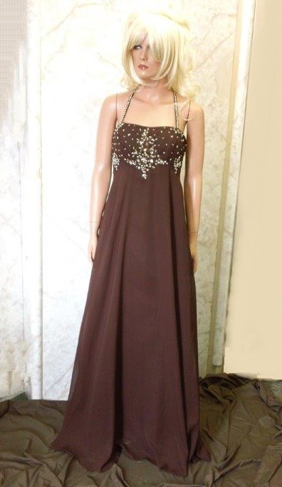 chocolate brown wedding gown
