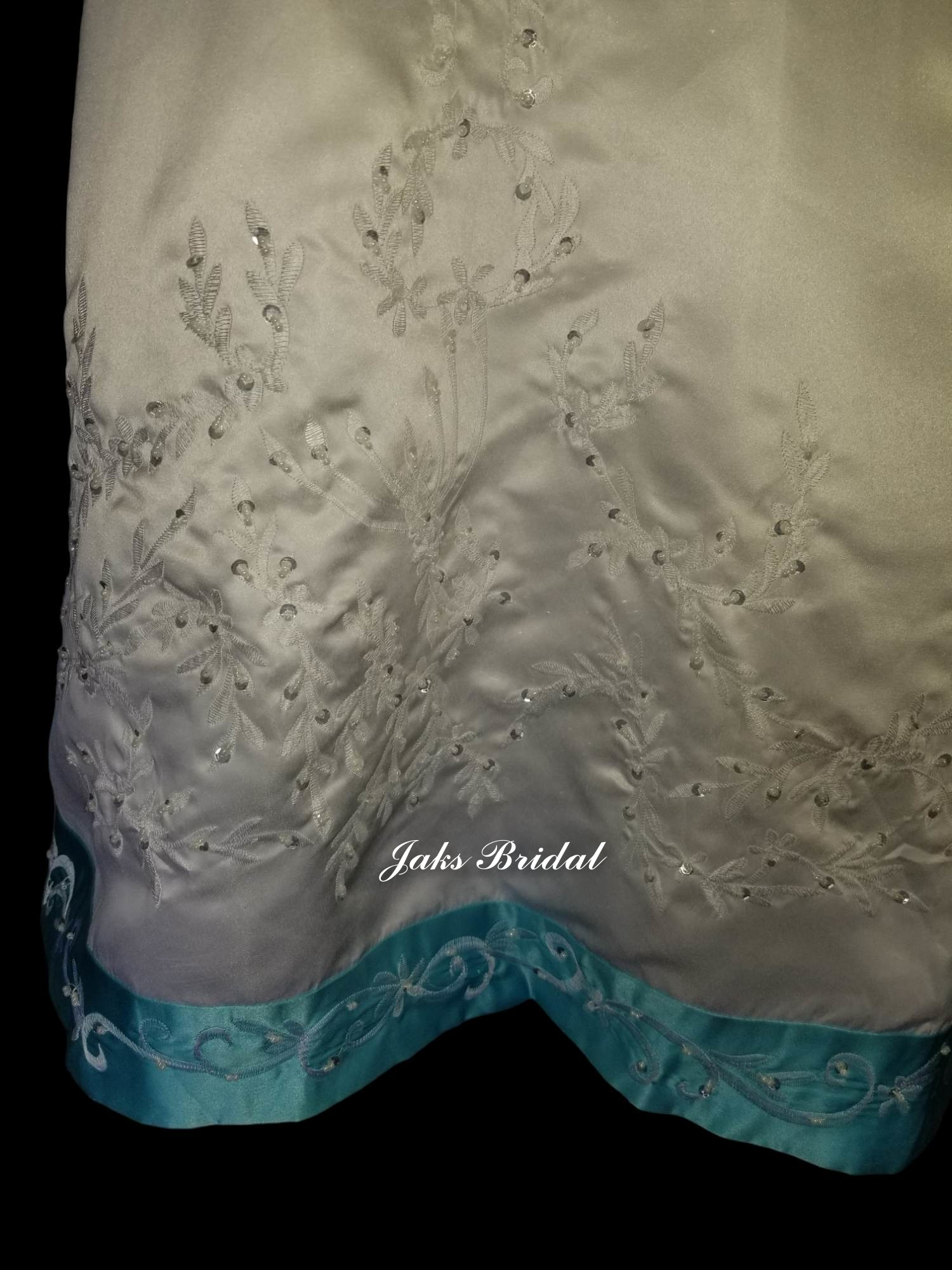embroidered wedding gown skirt