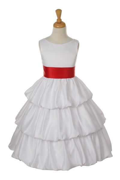 white dress red sash