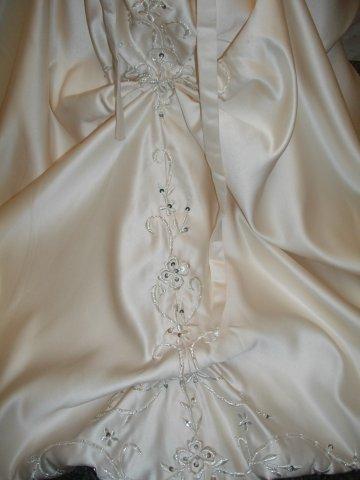 ivory and silver embroidery on ivory flower girl dress
