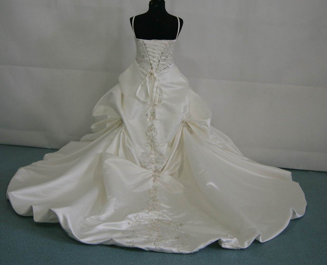 light ivory pickup mini bridal gown