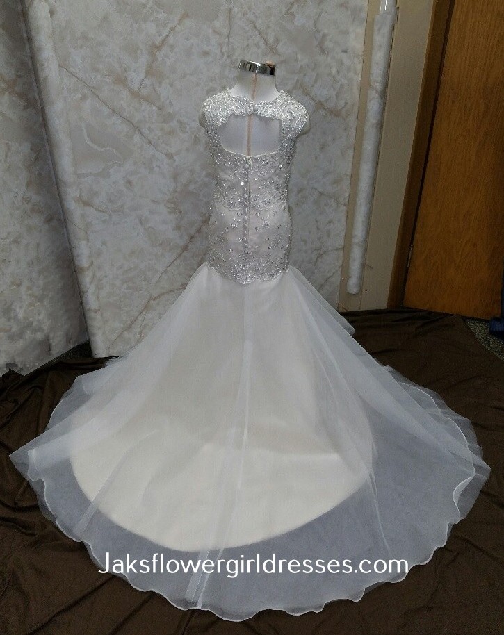 open back child wedding gown