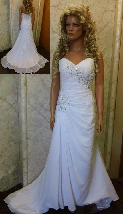 Lace applique wedding dress