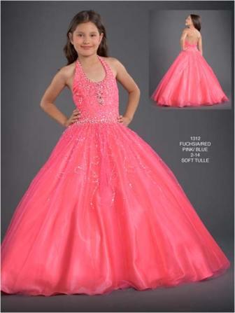 Preteen long pageant dress
