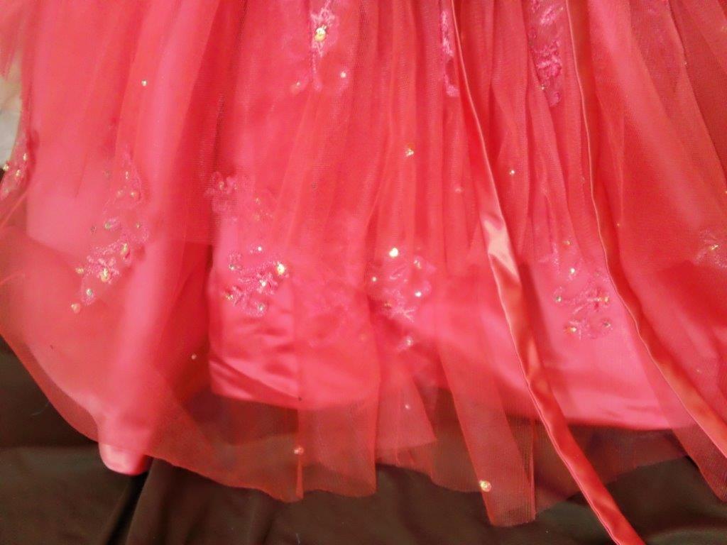 coral pageant dress skirt