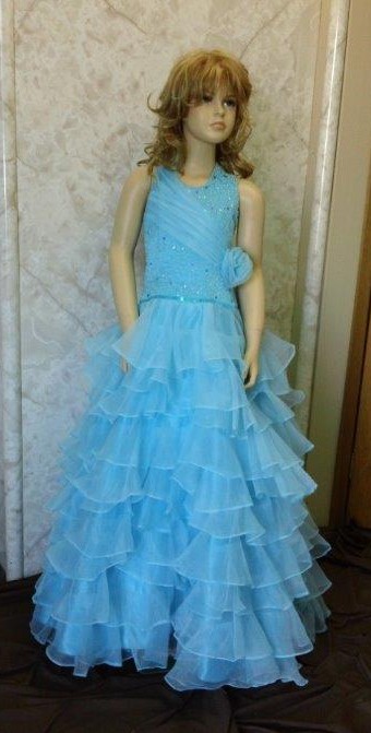 pool blue pageant ball gowns