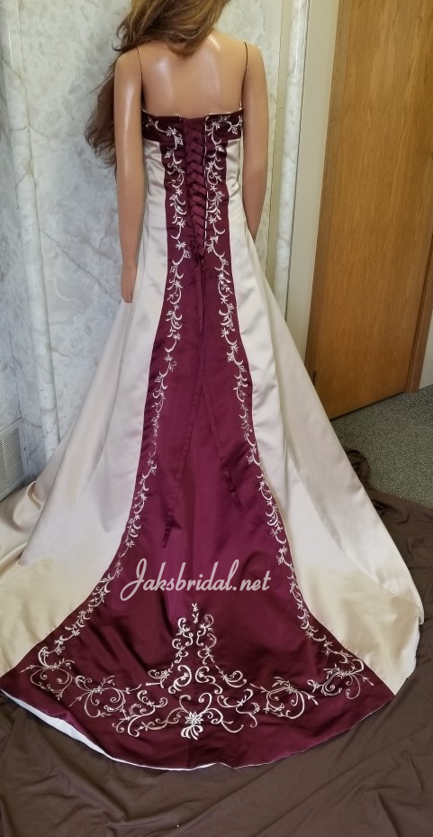 embroidered wedding dress