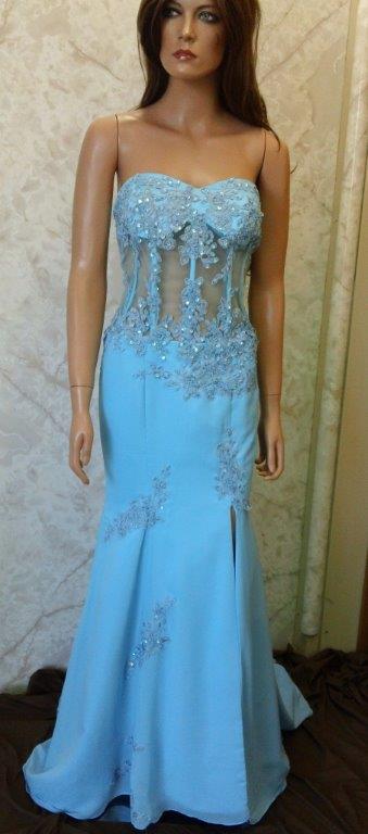 turquoise see through prom dress sale