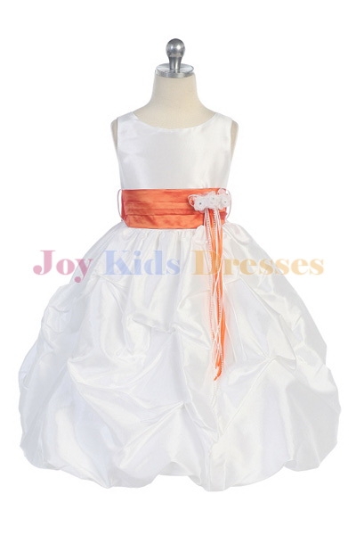 white/coral Girls Holiday dress Sale with pick up skirt
