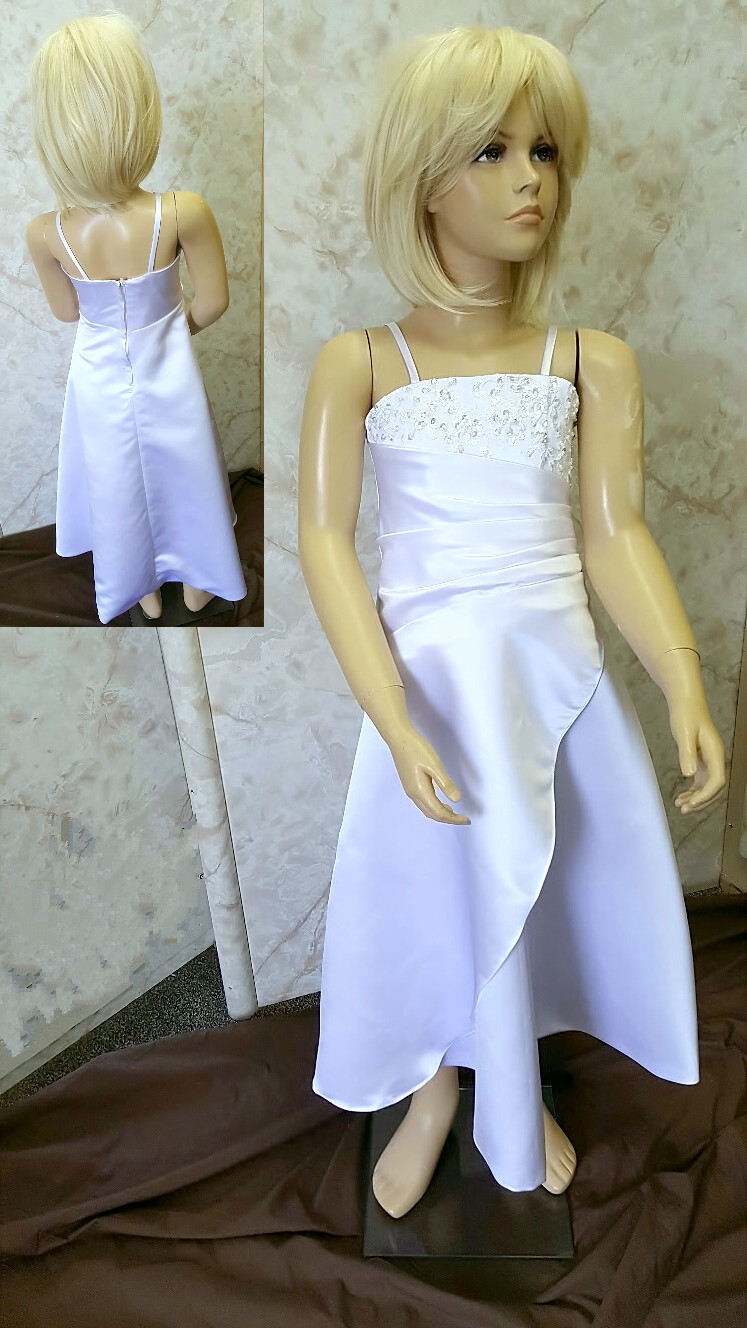 white size 6 flower girl dress