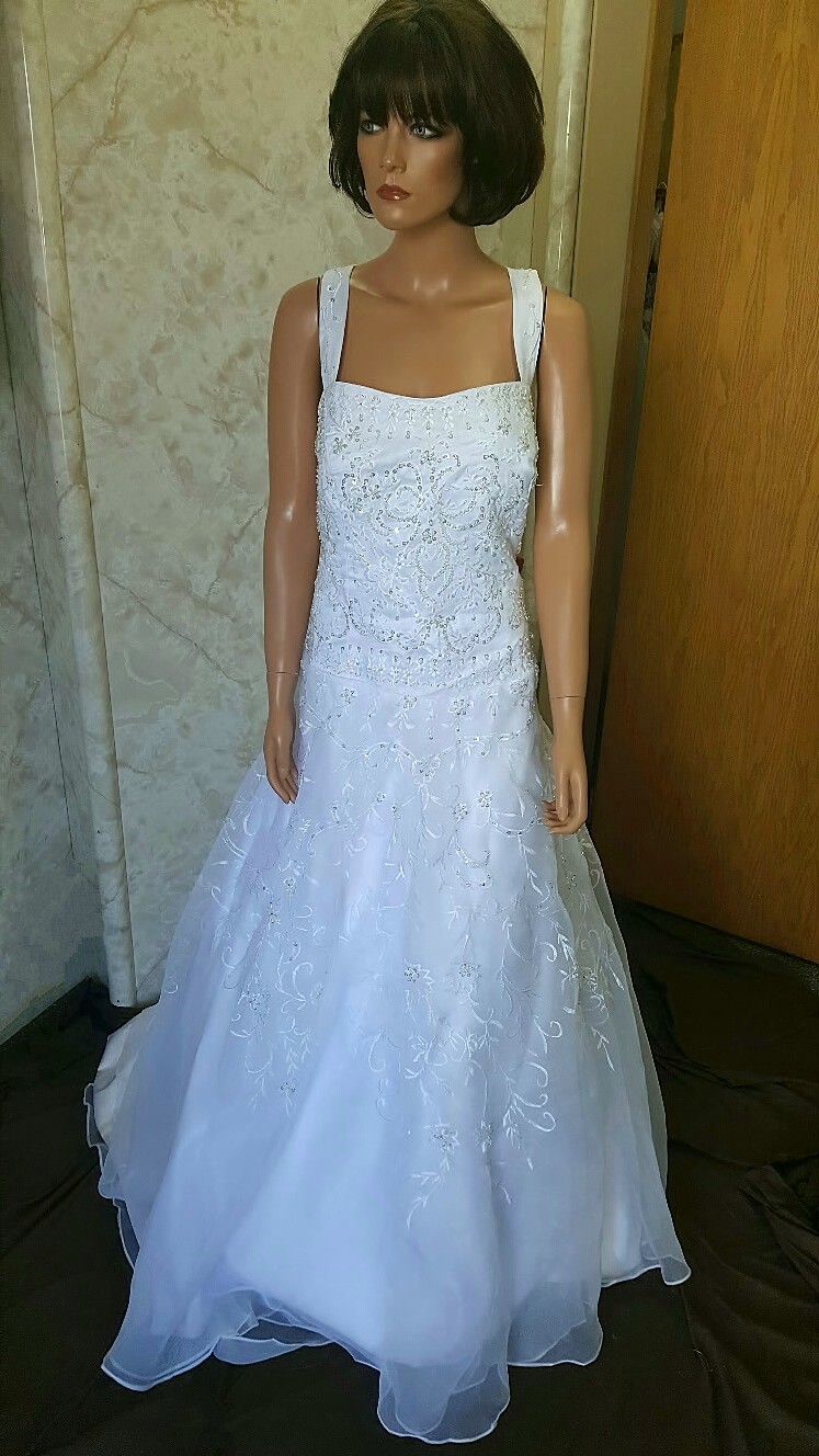 Organza wedding ball gown