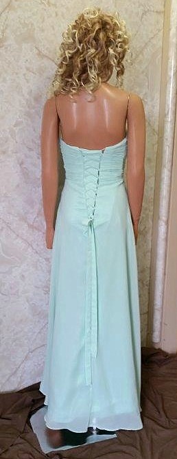Long mint green bridesmaid dresses