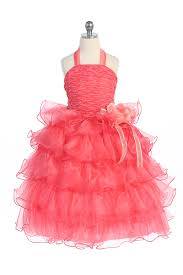 Coral toddler pageant dress
