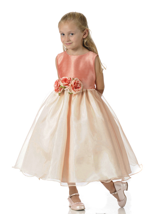 Coral Easter girls dress