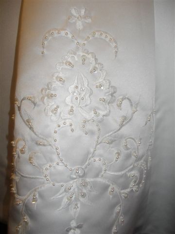 Front of Flower girl dress embroidered