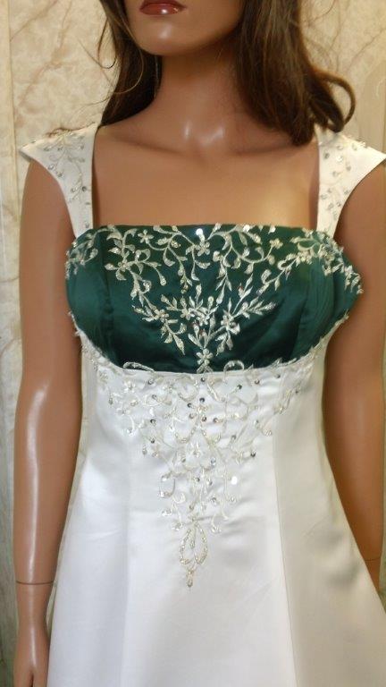 green wedding dress