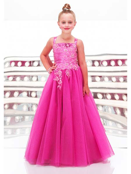 pink pageant dresses for girls